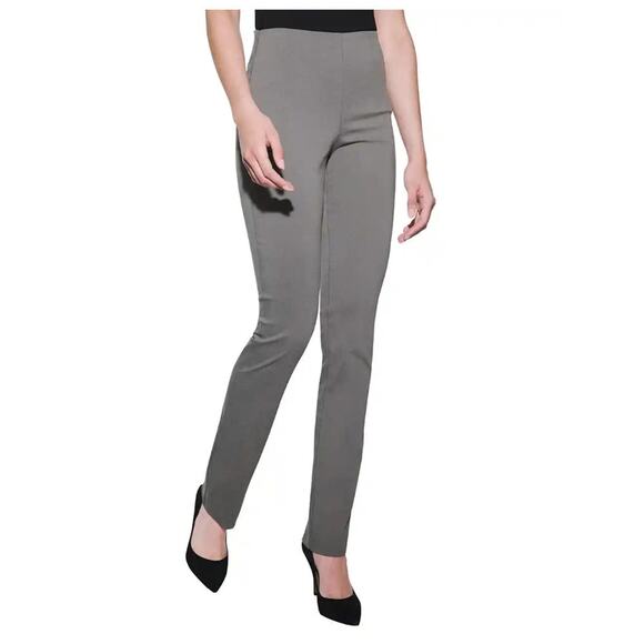 WHBM Gray Slim Side-Zip Pants Size 2 (Shortened) - Picture 1 of 8